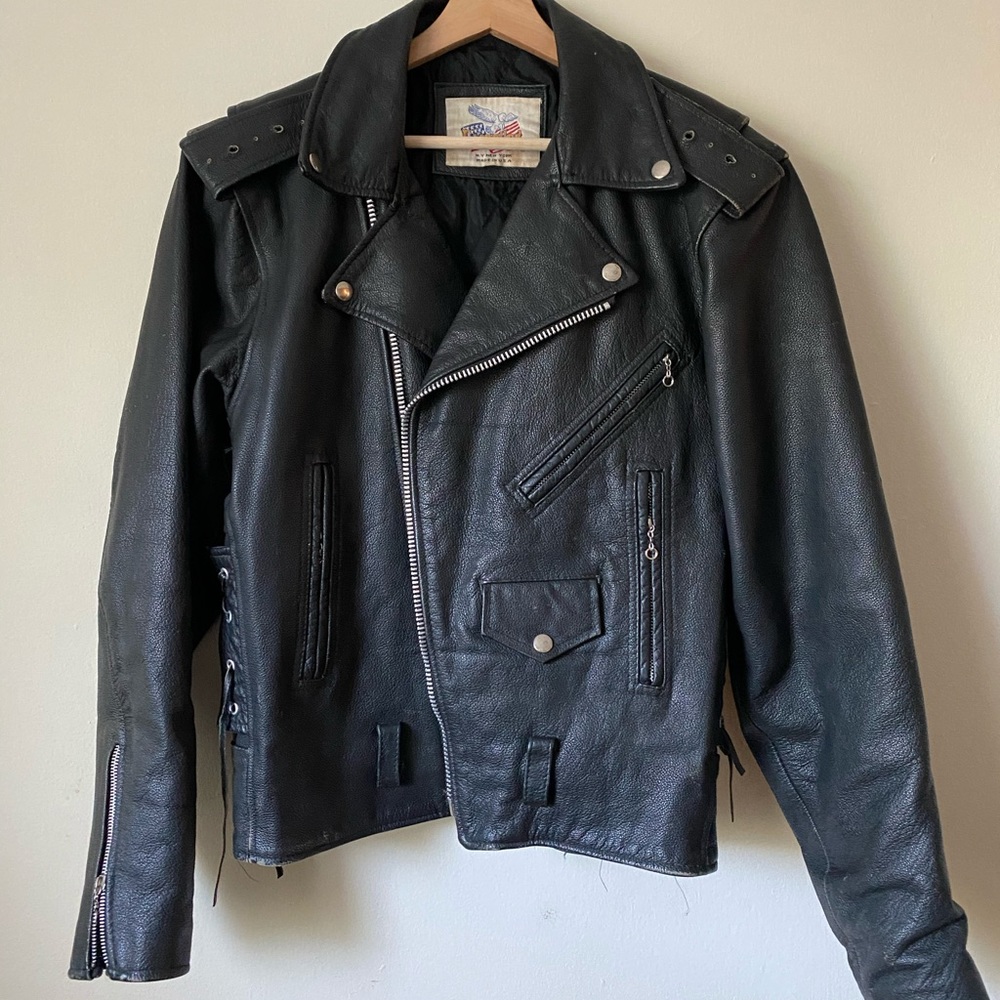 VINTAGE 90’S LEATHER BIKER JACKET